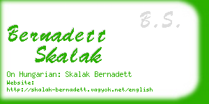bernadett skalak business card
